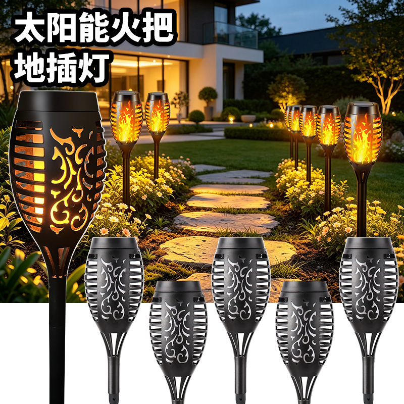 Cross-border solar outdoor garden light 12LED torch light for garden landscape, lawn, and holiday ambiance ground stake light Cross-border solar outdoor garden light 12LED torch light for garden landscape, lawn, and holiday ambiance ground stake light