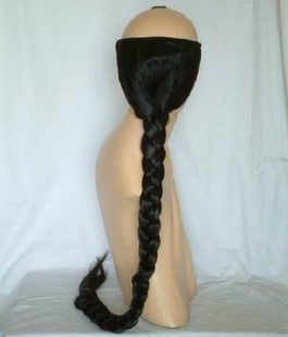 Film and Television Bride Wig Performance Ah Ge Costume Qing Dynasty Horseshoe Cover Long Braid Republic of China Men's Han Headgear