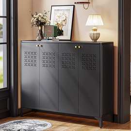 家用透气鞋柜玄关门口楼道收纳柜钢制防尘大容量鞋架子多层置物柜