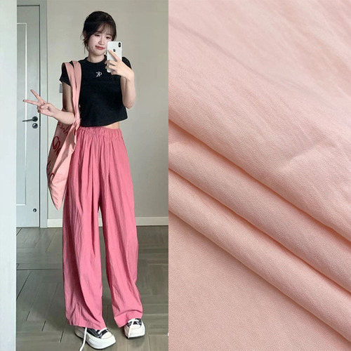 Cool and comfortable cotton-linen crepe pants fabric, suitable for spring and summer vintage style, Yamamoto pants fabric, soft and light