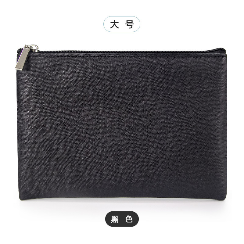 Bolsa de almacenamiento negro cuero pu caballo loco estriado impermeable a prueba de suciedad bolsa de maquillaje bolsa de lavado bolsa de viaje de negocios para hombres bolsa de negocios image 9
