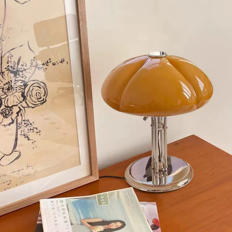 Table lamp for bedroom, retro design creative lantern for bed