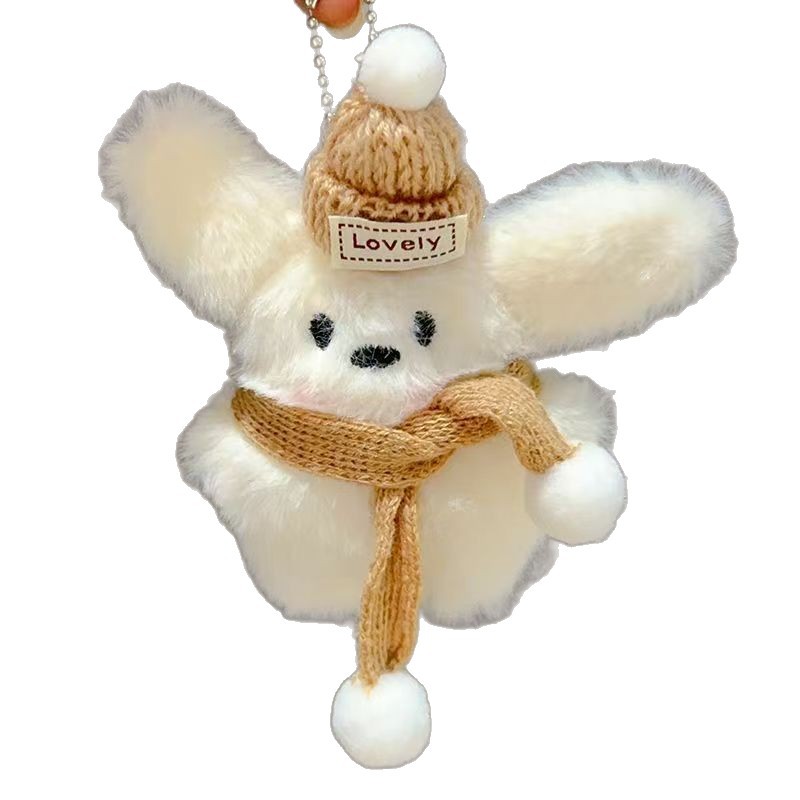 Ins lindo peluche perrito muñeca colgante muñeca pareja bolsos llaveros bolsos colgantes joyas pequeños regalos