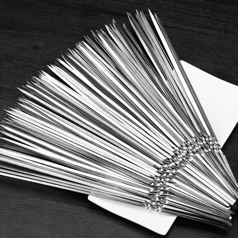 Нержавеющая сталь для барбекю плоская палка круглая палка утолщенная наружная шашлык из баранины