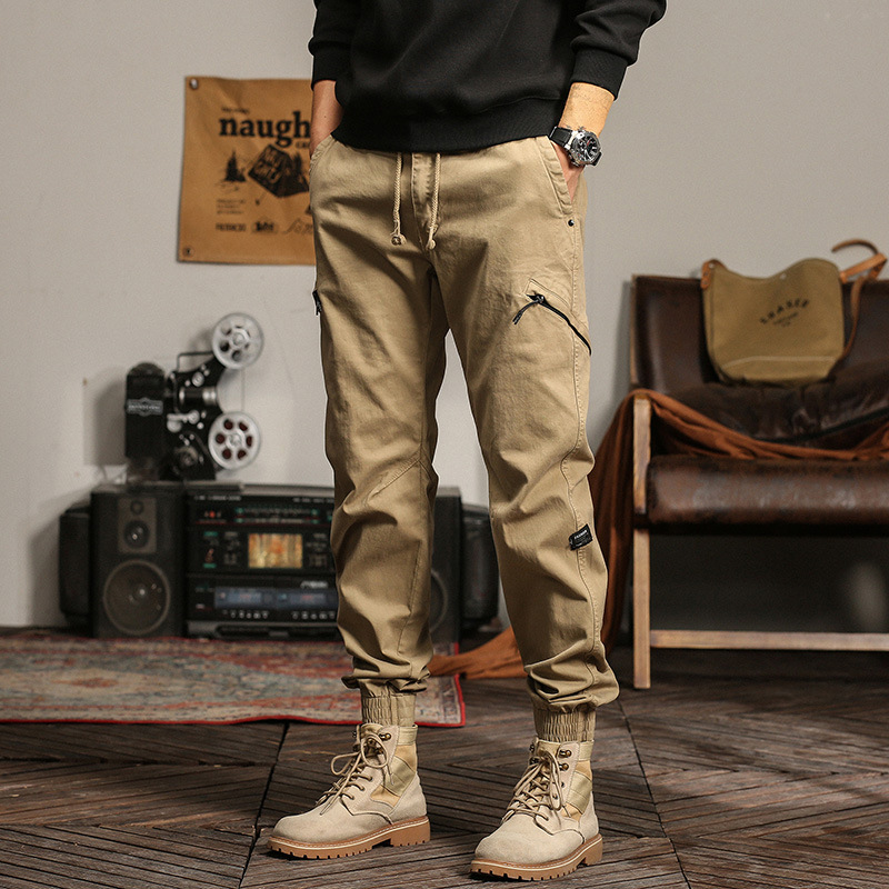 Men's Clothes Cargo Casual Pants Men's Autumn And Winter Fashion Brand Handsome Bundle Feet Multi-pocket Long Pants Men's Pants Wholesale_viptrois.com