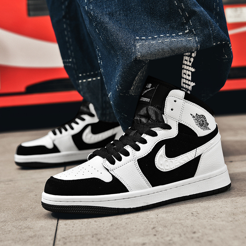 aj メンズシューズハイトップリバースパンダ本物のバスケットボールシューズ莆田 aj1 スポーツスニーカー学生カジュアルシューズカップルシューズ|undefined