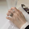 Fashionable metal ring, chain with tassels, one size universal belt, Korean style