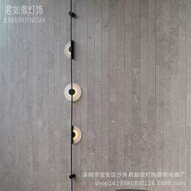 简约客厅电视背景墙轻奢壁灯酒店楼梯别墅售楼部长条云石led灯