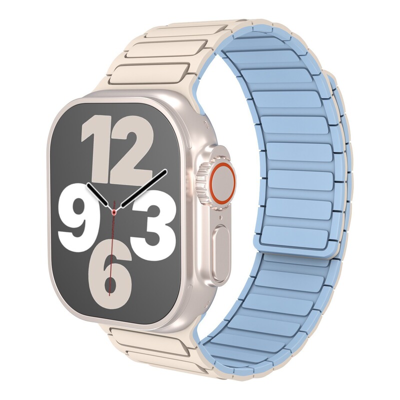 Apple iWatchS10 シリコン磁気時計ストラップ Applewatch9/8/7 リバースバックル通気性スポーツ時計ストラップに適しています。|undefined