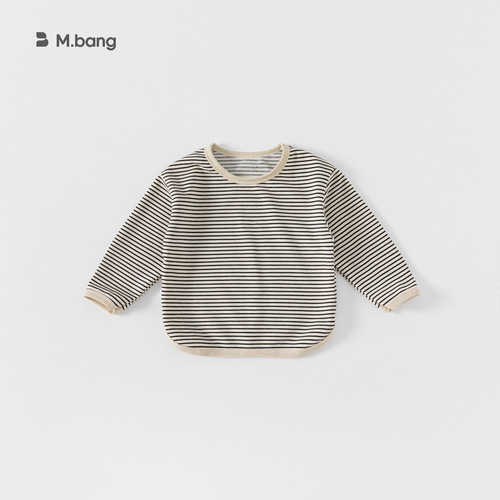 babycity spring and autumn casual boys and girls striped bottoming T-shirt children's tops children's clothing QY82166
