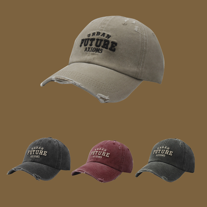 Europa y los Estados Unidos retro sombrero de béisbol lavado en agua sombrero al aire libre sombrero universal sombrero de verano para mujeres sombrero protector solar para mostrar la cara sombrero de lengua de pato
