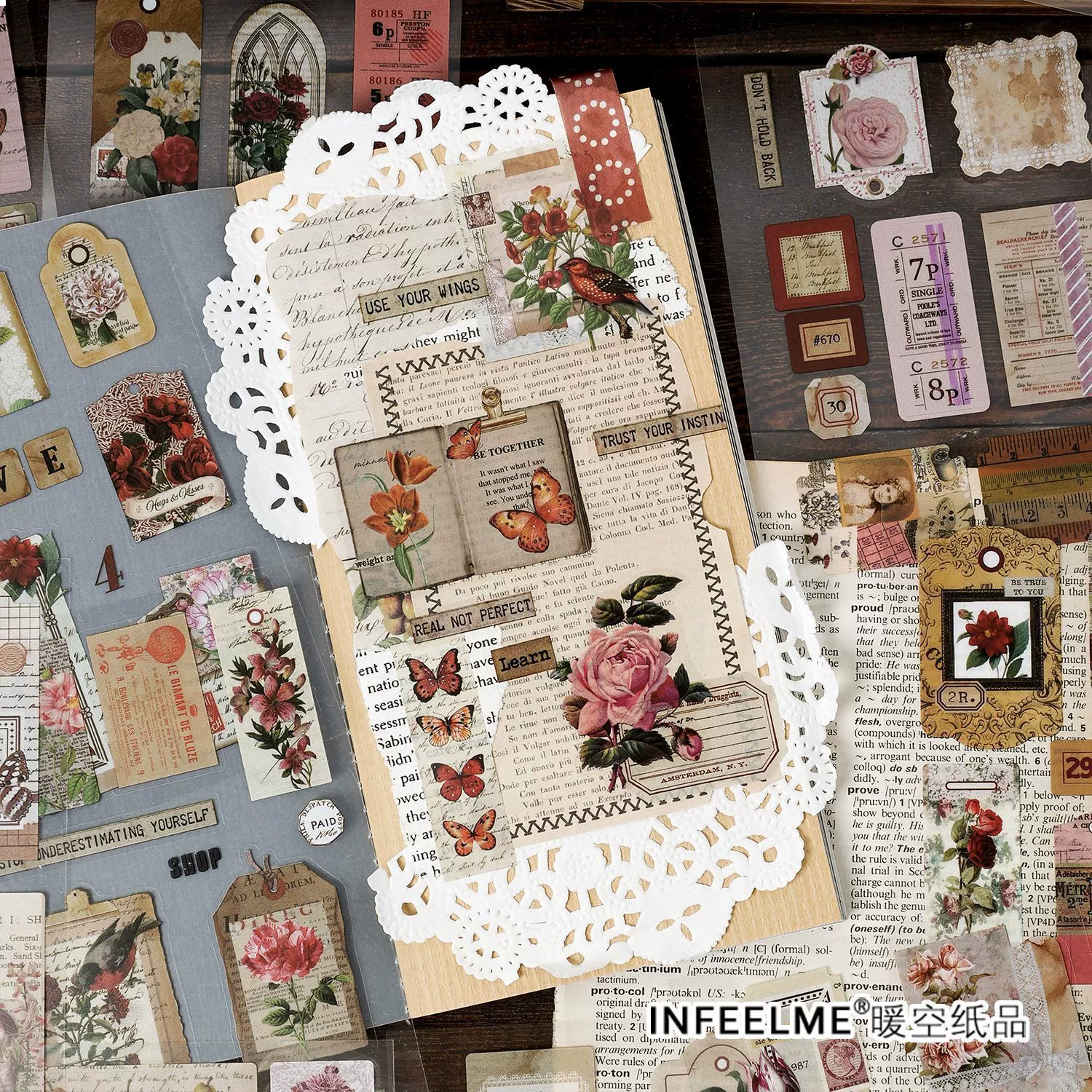 Стикеры InfeelMePet, серия Flower John Shengge, декоративный материал для растений, постинг/закладка 20 штук