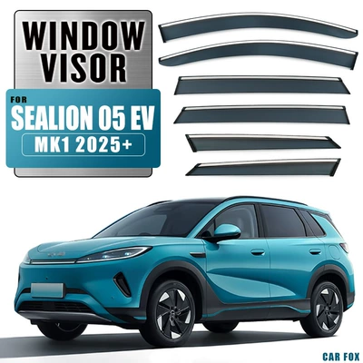 Visor, Rain shield - standard-packaging-short-shaft-6pcs-sealion-05-ev-mk1-une-2025-with-bright-strips-rain-shield