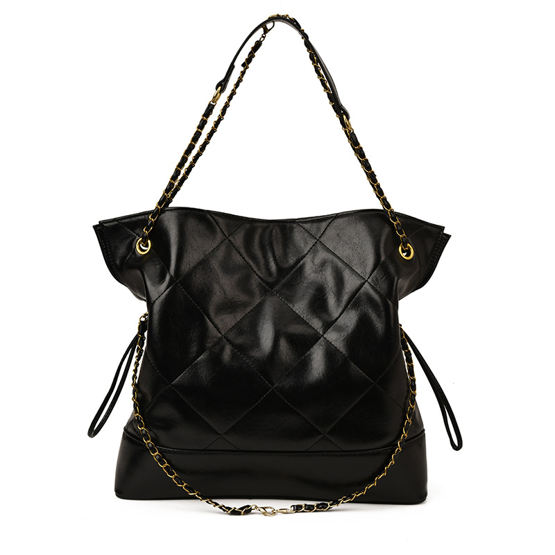 Bolsa de hombro de viaje coreano, cadena de cuadrícula, bolsa de tote universal para mujeres 2025, nueva mochila casual de tres usos