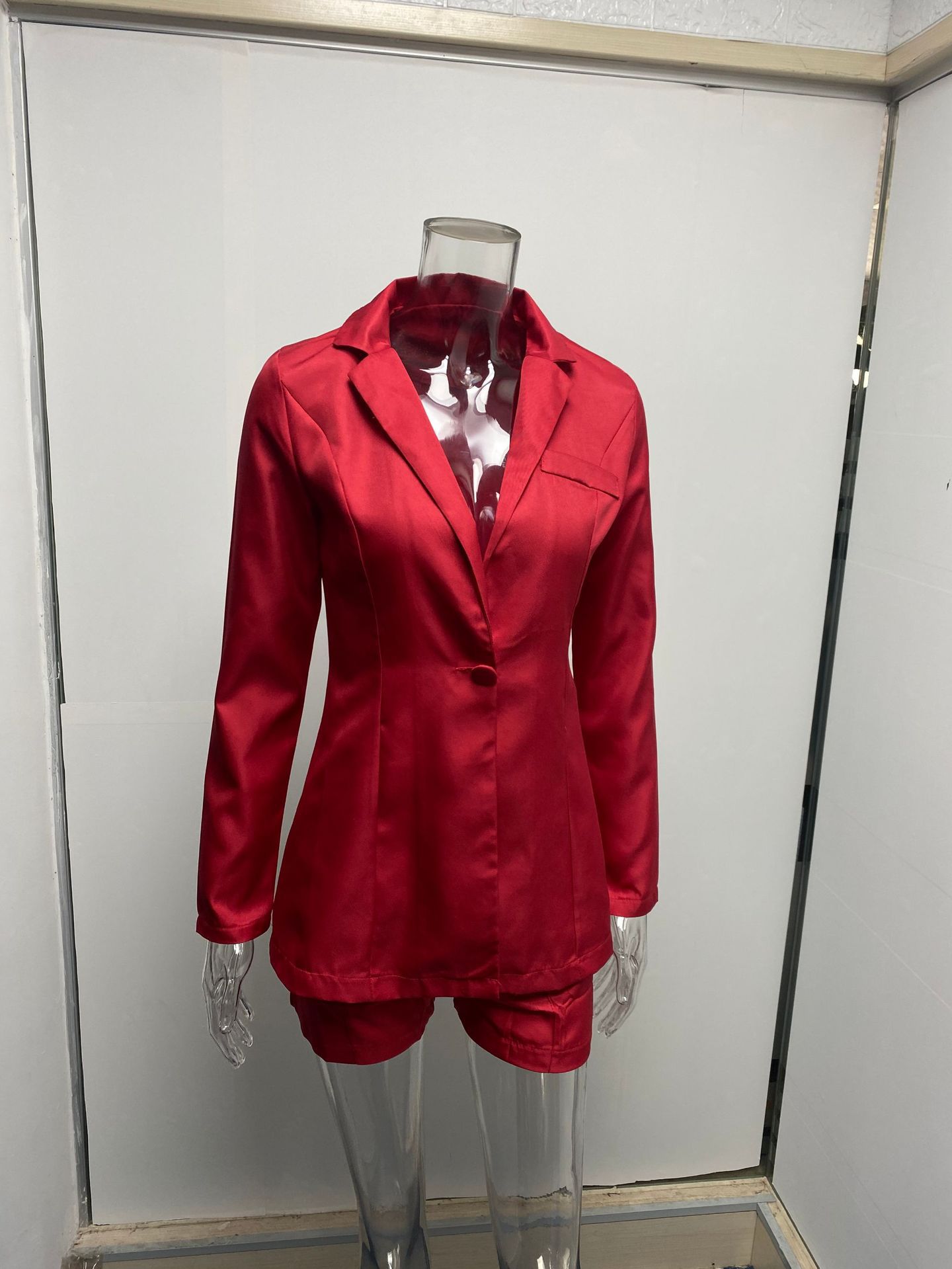 Elegantes Damen Blazer Set Langarm Für Herbst Und Winter Mode_voghion.com