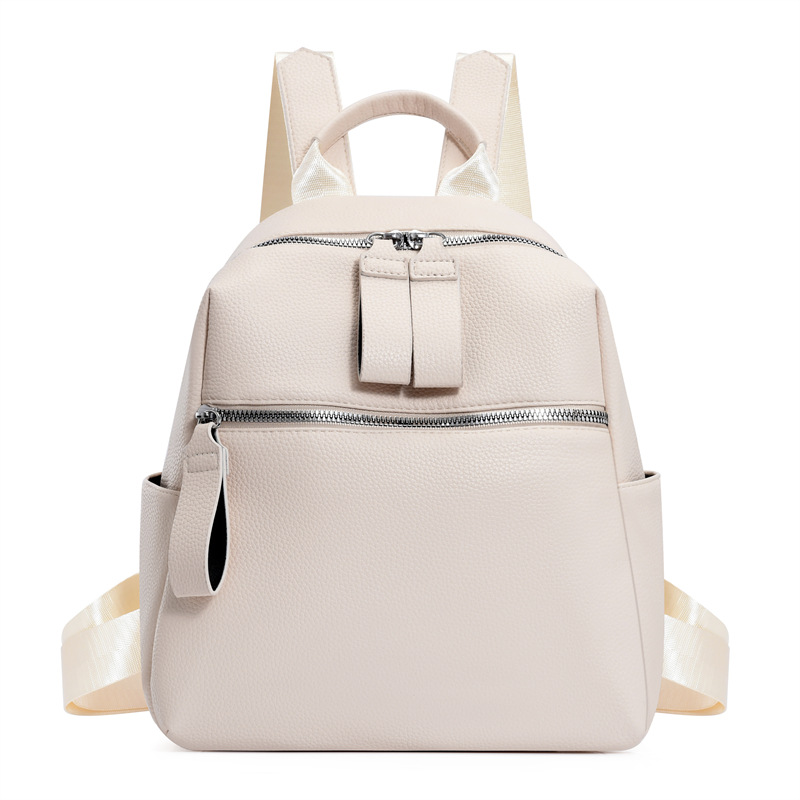 Looking for women's 2024 new high-capacity travel backpacks, PU soft leather commuting leisure bags_voghion.com