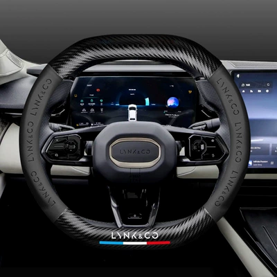 05 02 06 09 07Emp | Steering wheel cover - lynk-co-080607empz10-exclusive-carbon-fiber-pattern-nappa-leather-black-default