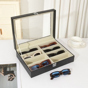 Glasses Case, High-End, Large-Capacity, Dropshipping Leather Sunglasses Case, High-Looking Glasses Storage Box Wholesale
