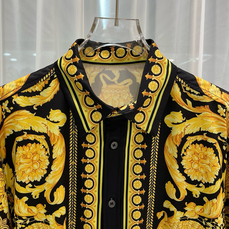 Camisa Cárdigan para Hombre con Estampado Digital, Moda Europea y Americana, Tendencia Primavera 2025, Popular entre Jóvenes