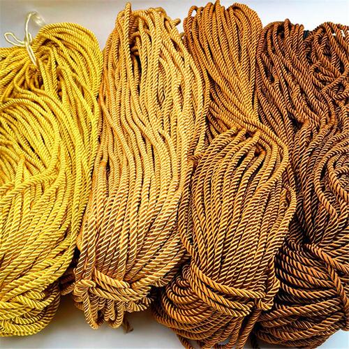 444Z wholesale 5mm bright twist binding rope three-strand craft gift ornaments decorative hemp rope braided nylon