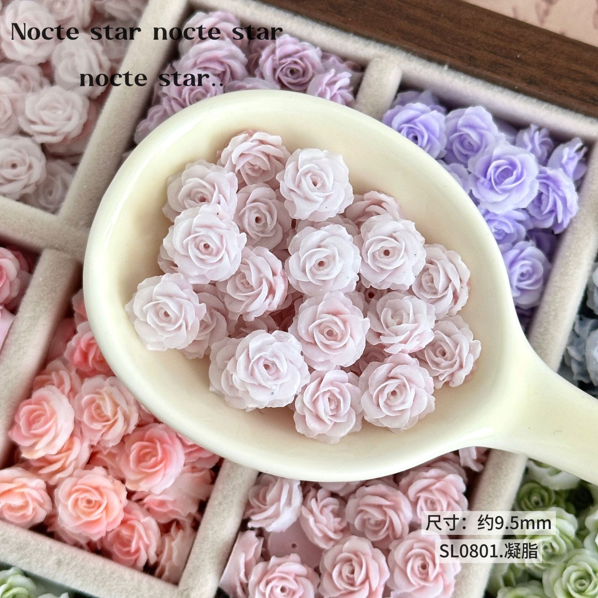 キャンディーカラーの多用途樹脂造花手作り diy 花ビーズアクセサリー材料ハンドブレスレットルースビーズブレスレットアクセサリー