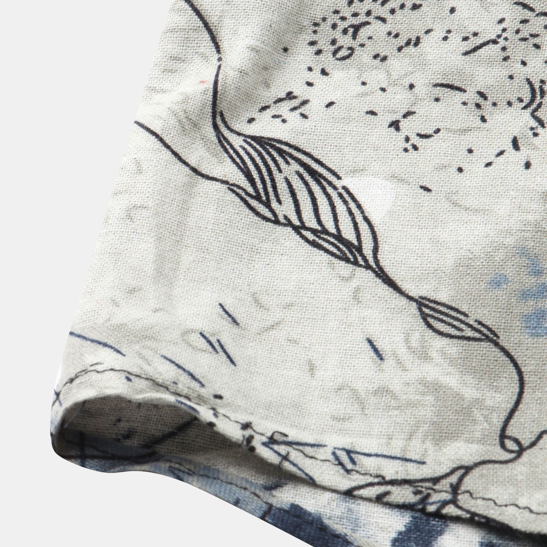 ForMen Sommer 2021 Neues europäisches und amerikanisches Herren-Freizeithemd mit kurzen Ärmeln und floralem Print für Herren_voghion.com