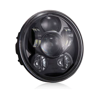 Suitable for Harley headlights New 45W far and near beam 5.75 inch motorcycle modified headlights headlights (Ön faralar) - black-background-low-brightness