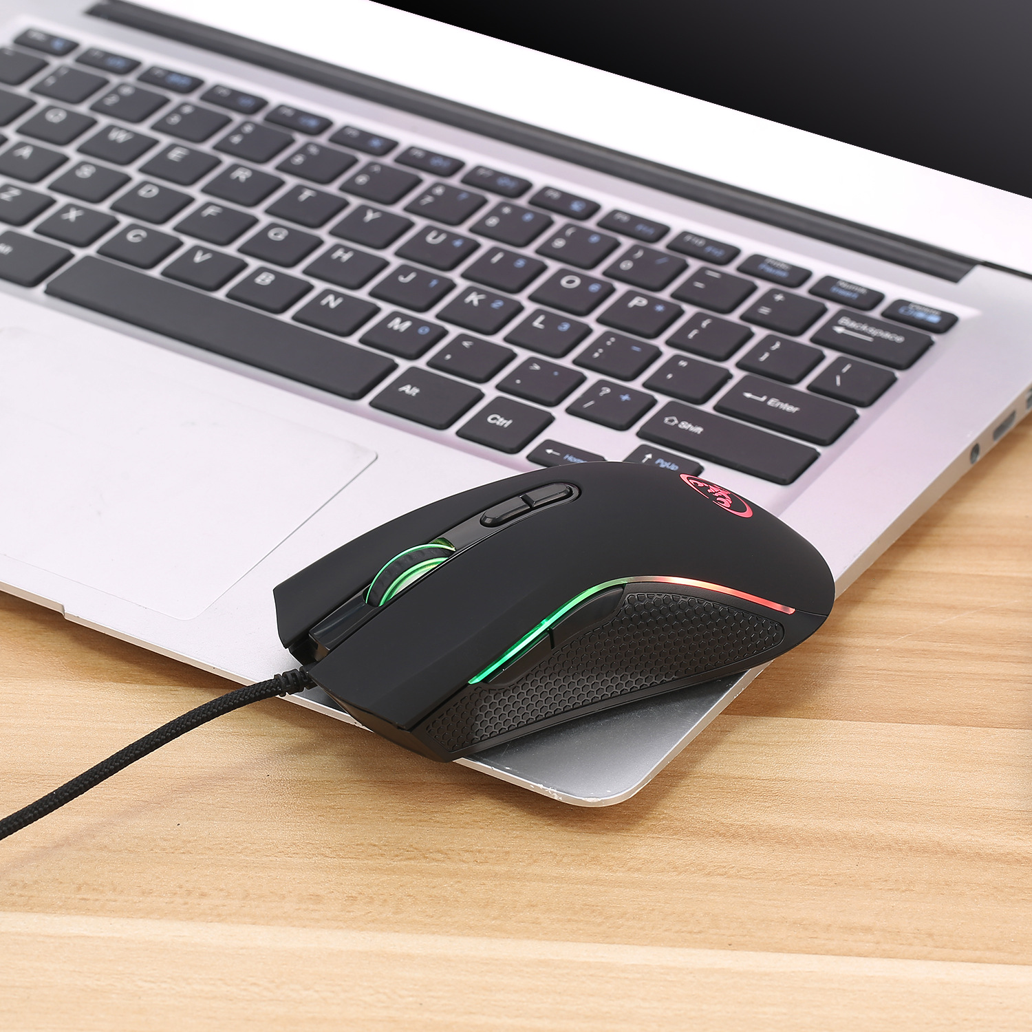 New 61keys wired keyboard set illuminated gaming mouse office game keybaord_voghion.com
