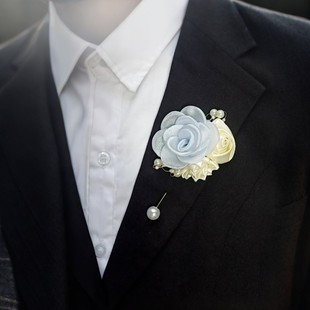 Amazon Korean Style Bride and Bridesmaid Corsage Simulated Rose Wedding Flower Wholesale Source Factory