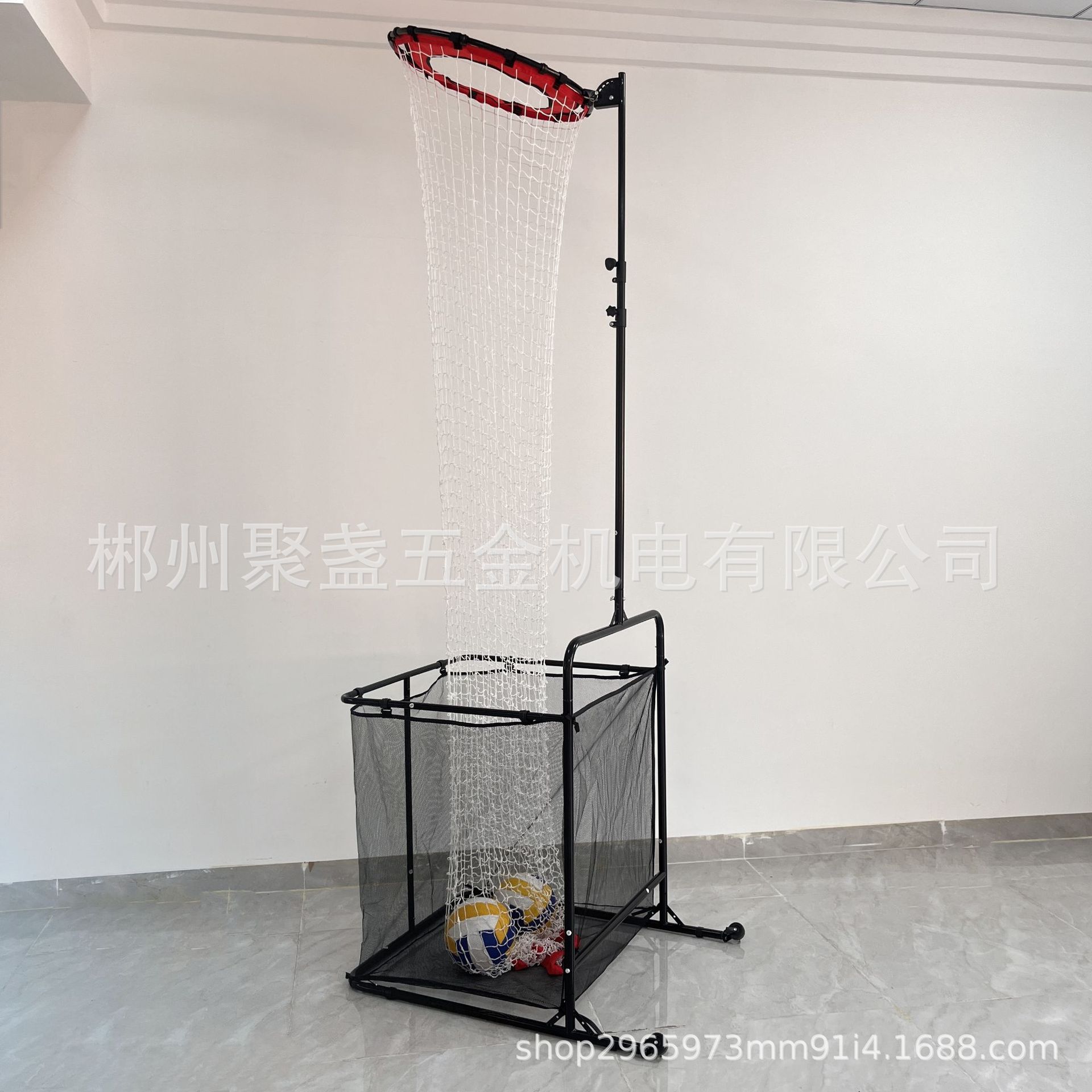 entrenamiento de voleibol almohadilla de malla de bola marco de malla de bola de entrenamiento móvil y móvil indoor y exterior red de recolección de bola con bolsillo de red de segundo paso