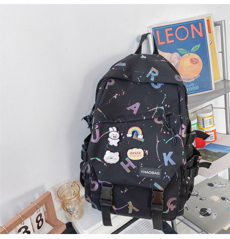 Cartable École Primaire Filles Ins Casual Tout Assorti Haute École Étudiant Sac À Dos Japonais Collège Junior High School Grande Capacité Sac À Dos display picture 1