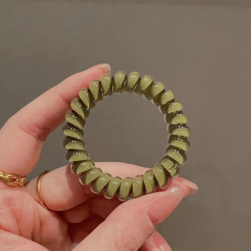 果冻色电话线发圈高弹力耐用简约扎头绳女时尚高马尾发绳皮筋头饰|undefined