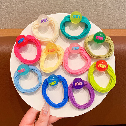 儿童糖果色头绳女童宝宝不伤发毛巾圈发圈女孩扎头发高弹力橡皮筋