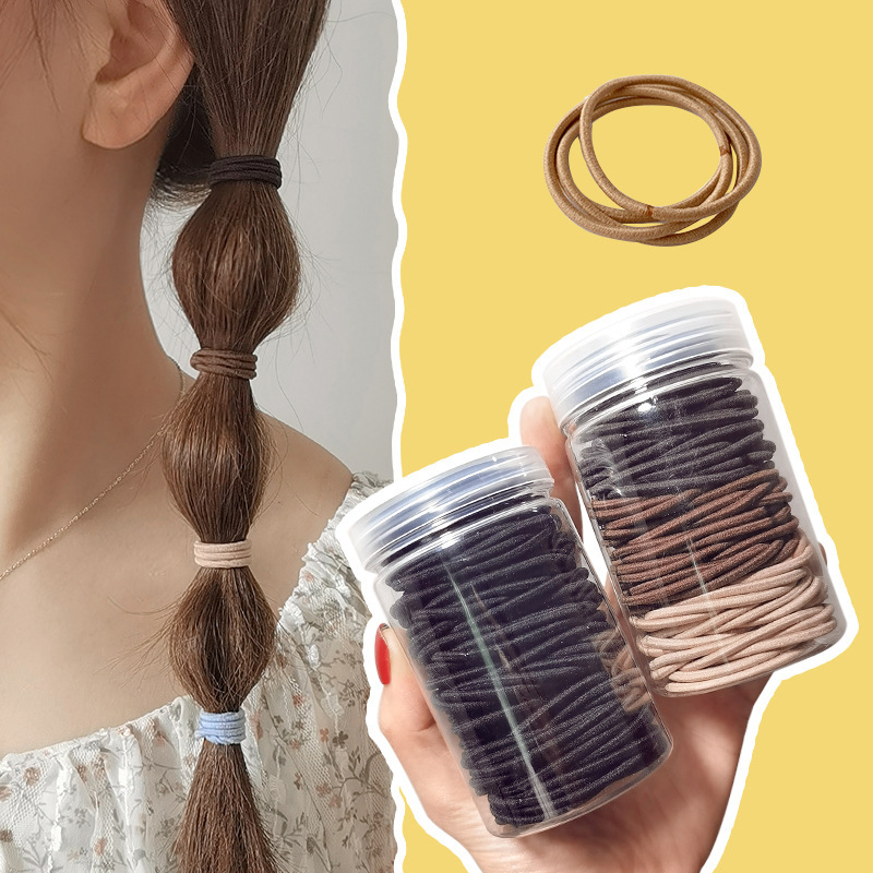 Candy Color Basic Thick Rubber Band Hair Rope Female Internet Celebrity Forest Style Hair Tie High Elasticity Does Not Hurt Hair Durable Leather Case Candy Color Basic Thick Rubber Band Hair Rope Female Internet Celebrity Forest Style Hair Tie High Elasticity Does Not Hurt Hair Durable Leather Case