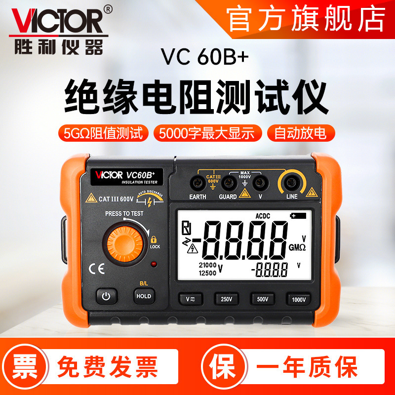 胜利 兆欧表 60B+1000V绝缘电阻仪绝缘电阻表绝缘电阻仪