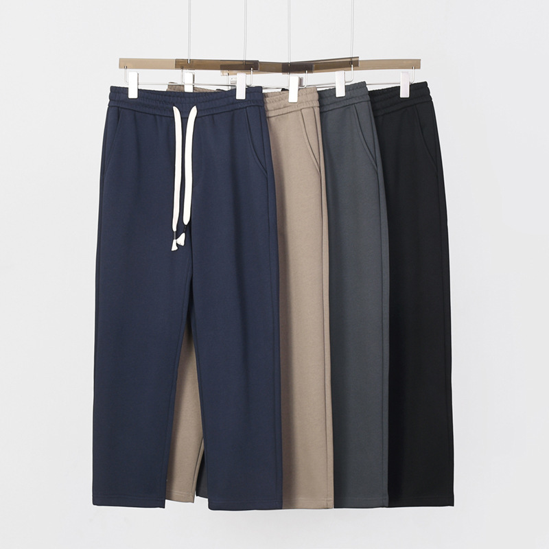330G Star Cotton Knitted Casual Pants Men's Spring and Autumn New Small Straight Tube Loose Sweatpants Loose plus size Sports Pants 330G Star Cotton Knitted Casual Pants Men's Spring and Autumn New Small Straight Tube Loose Sweatpants Loose plus size Sports Pants