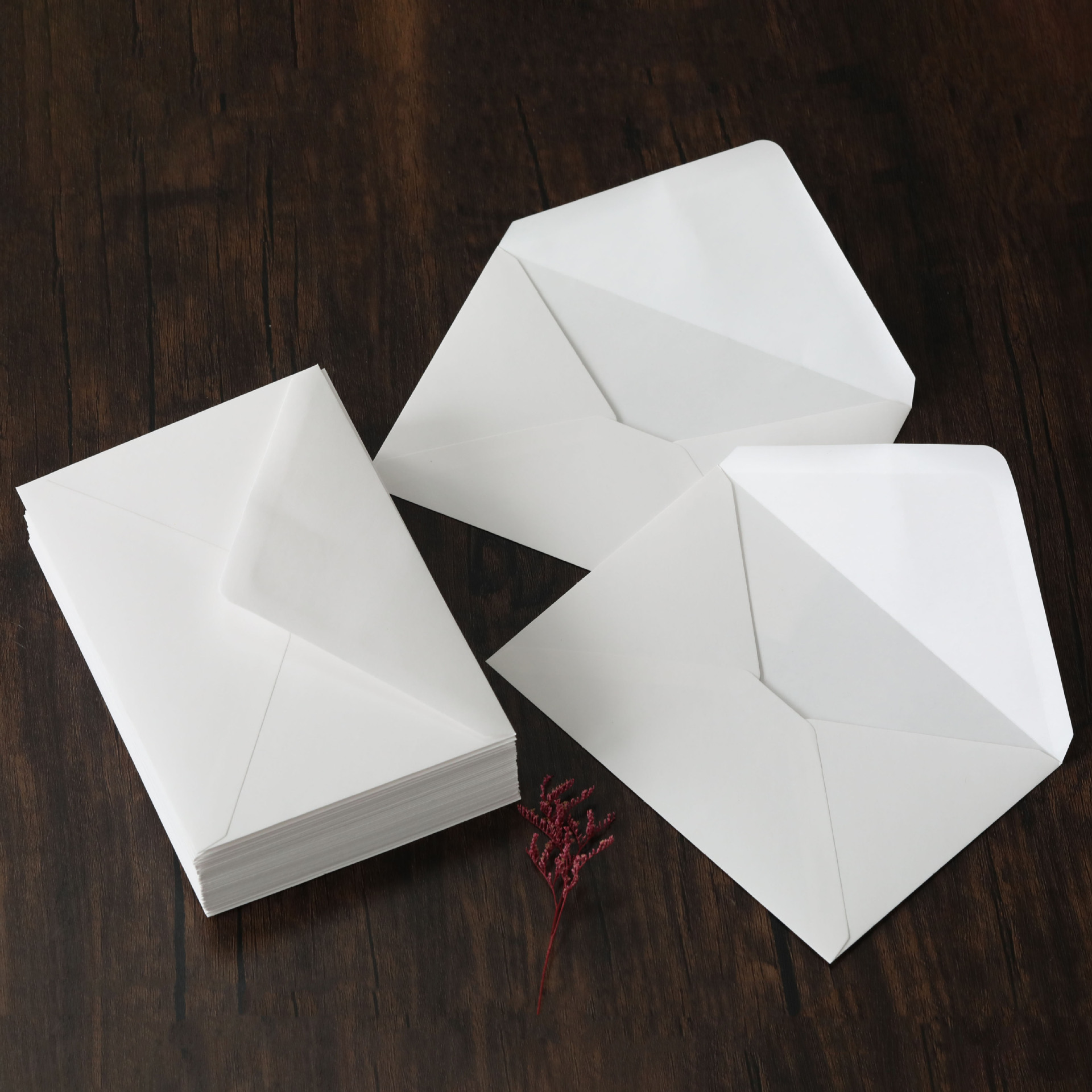 Manufacturer's In-Stock Invitation Accessories 120g Cardstock White Envelopes Wedding Invitations Western-Style White Greeting Card Packaging Letter Bags