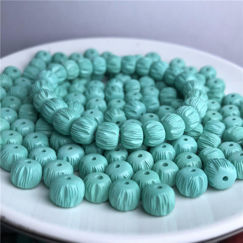 High porcelain magnesite turquoise carving passion seed old tee loose bead top waist bead bracelet 108 beads
