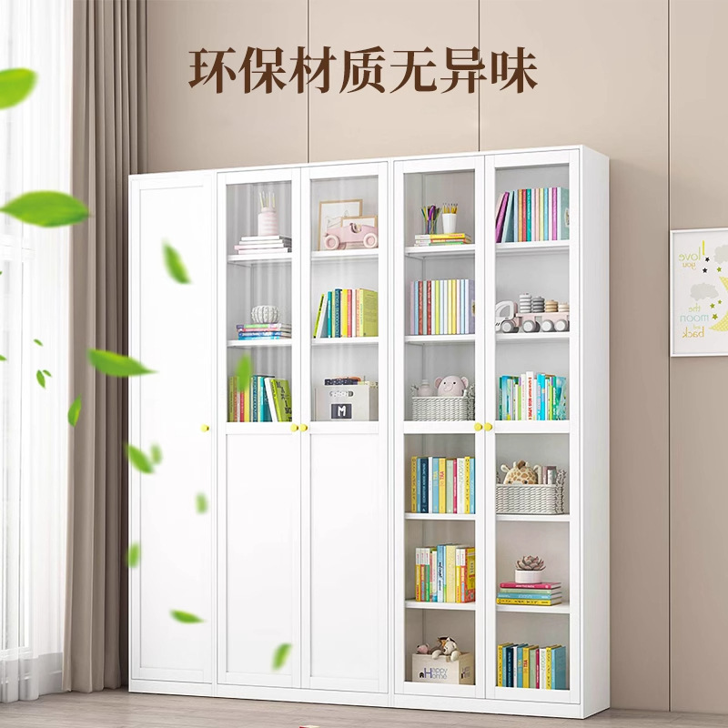 钢制铁艺书柜防尘玻璃门储物柜铁皮办公室文件柜资料展示收纳柜|undefined
