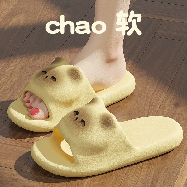 Тапочки-котики для женщин, летние домашние тапочки для ванной комнаты, мужские уличные сандалии из ЭВА на толстой подошве, оптом для женщин