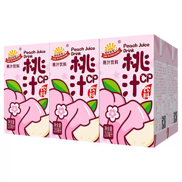 ❤Mr. Sunshine 250ml peach juice flavor [6 boxes]
