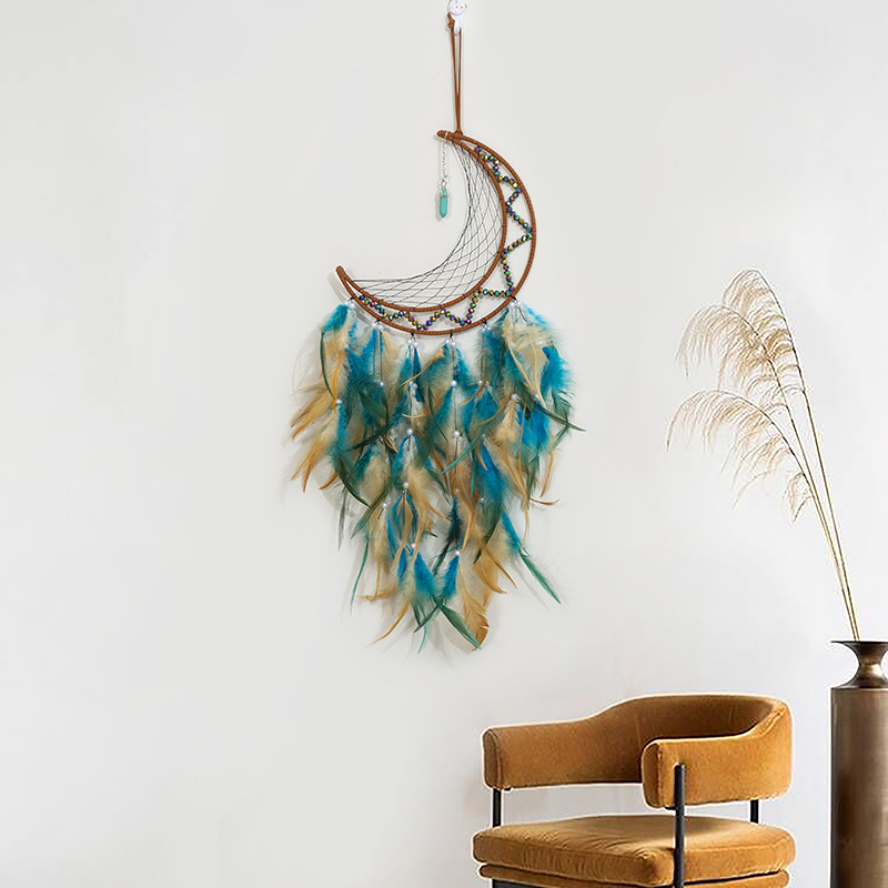 復古印第安風手工製作捕夢網掛飾跨境廠家捕夢網風鈴掛飾