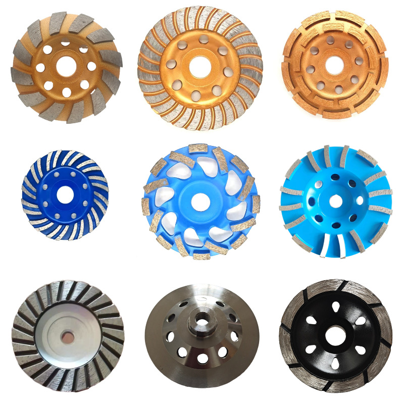 125金刚石碗磨片水泥石材混凝土碗磨角磨机地坪磨盘抛光磨轮150