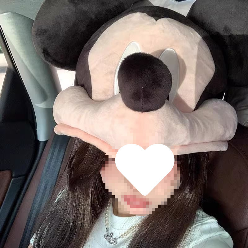 秋と冬厚く暖かいミッキーとミニーの帽子かわいい漫画旅行カップルの大きなヘッドギア耳保護帽子|undefined