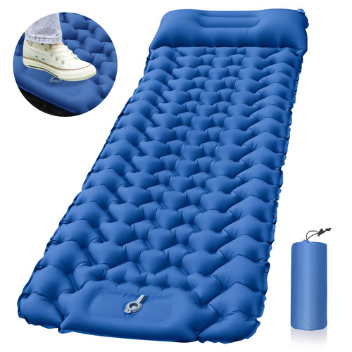 Portable air pad for camping, waterproof travel car nap mat, storage outdoor tent air cushion