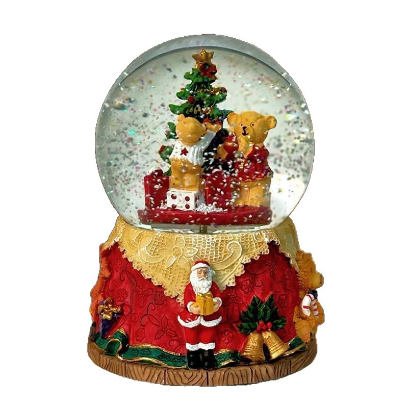 Caja de música, caja de sonido, bola de cristal, luz nocturna, Navidad, Año Nuevo, Navidad, regalos de cumpleaños para chicas, niños, adornos