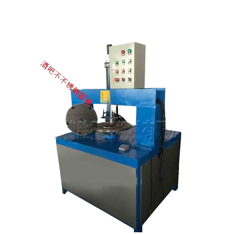 Disco curling máquina escritorio Acero inoxidable hierro cobre curling máquina motor Cubierta redonda escritorio curling y borde equipo de prensado