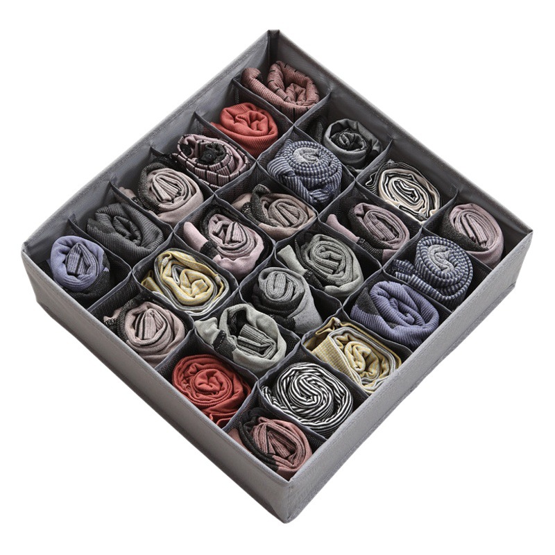 Oxford tela ropa interior caja de almacenamiento ropa interior calcetines separados cajón caja de almacenamiento de ropa interior plegable caja de almacenamiento al por mayor