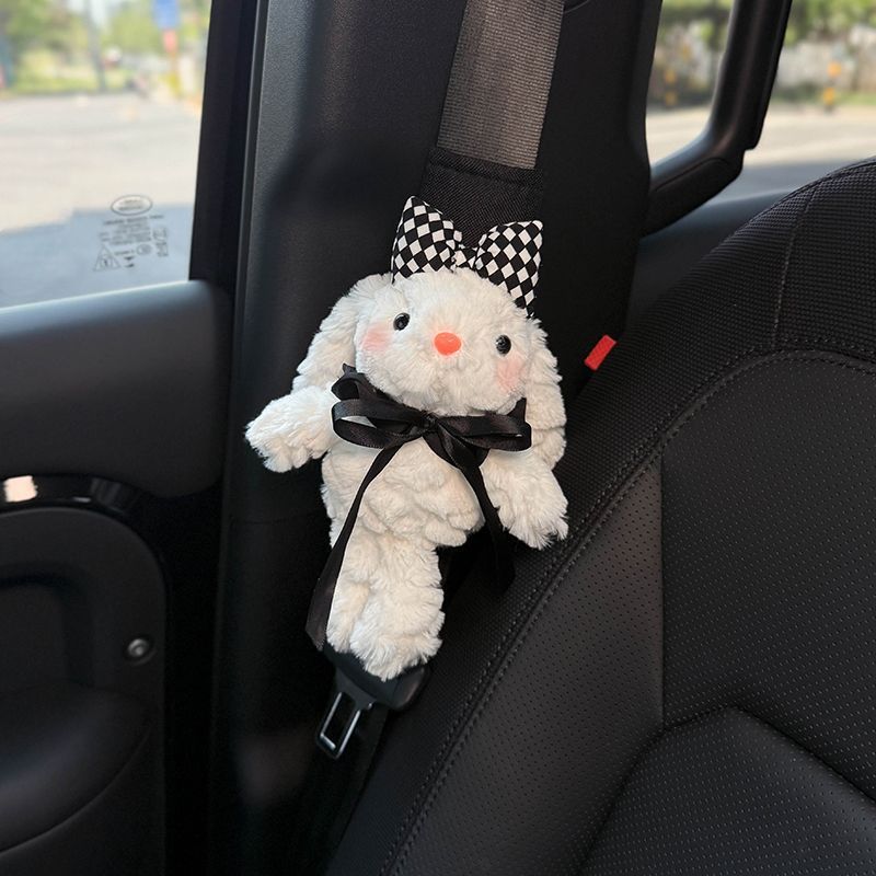 Creative Rabbit Car Seat Belt Shoulder Cover, High-End Car Seat Belt Decoration, Anti-Wear Clothing for a Couple