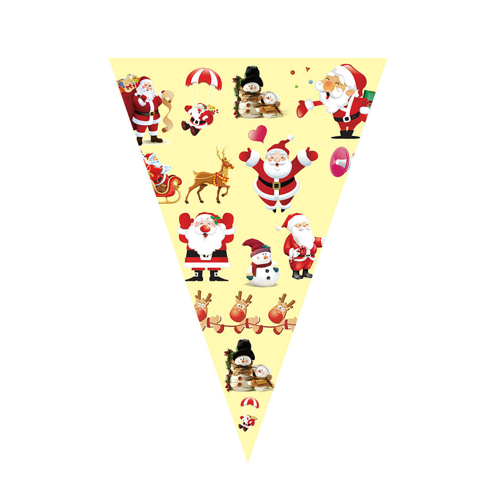 Bandera de triángulo de Navidad tira banderas Feliz Navidad fiesta de Navidad diseño de fondo banner decoración al por mayor